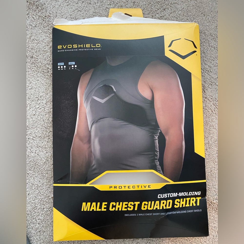 NWT EvoShield custom-molding chest protector and shirt (AS)